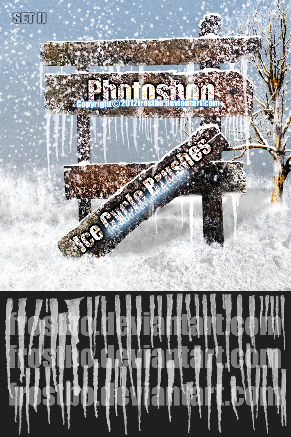 Ice Cycle Brushes Photoshop V.2012 SET II