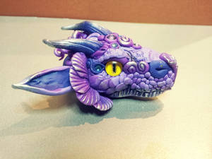 Purple Dragon Head Pendant by AstridMakosla Purple Dragon Head Pendant by AstridMakosla