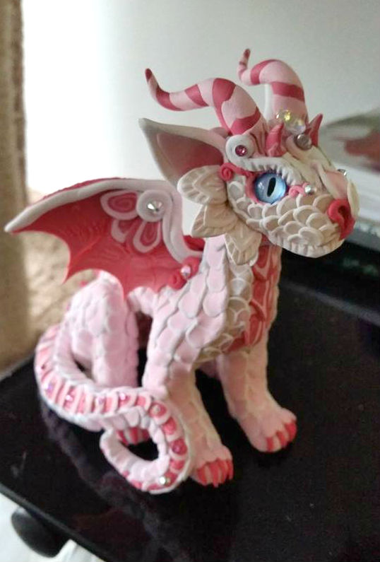 Pink and White baby Dragon