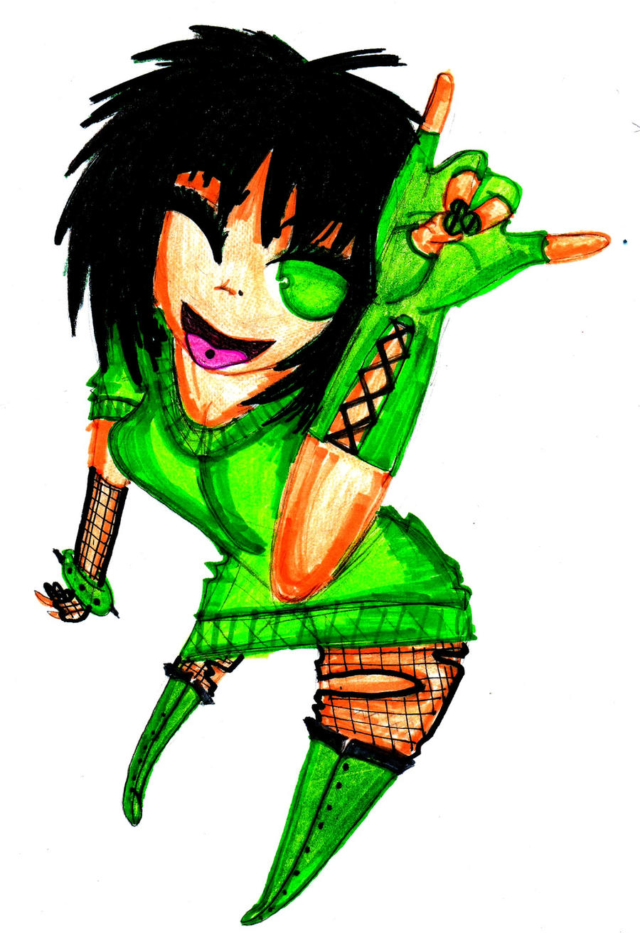 Deviantart Rocker Girl ROCKER GIRL! by chuckylovestiff123 on DeviantArt