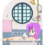 Luci taking a bath