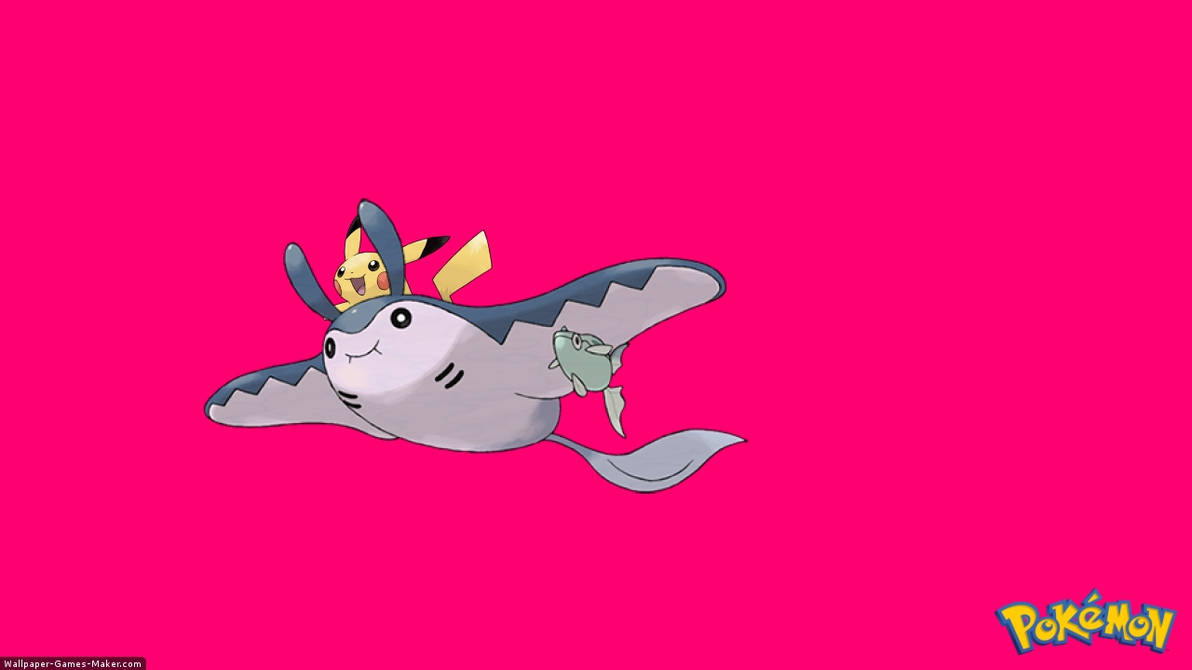 The Wallpaper of Pikachu riding on Mantine by ColleenRiley1992 on ...
