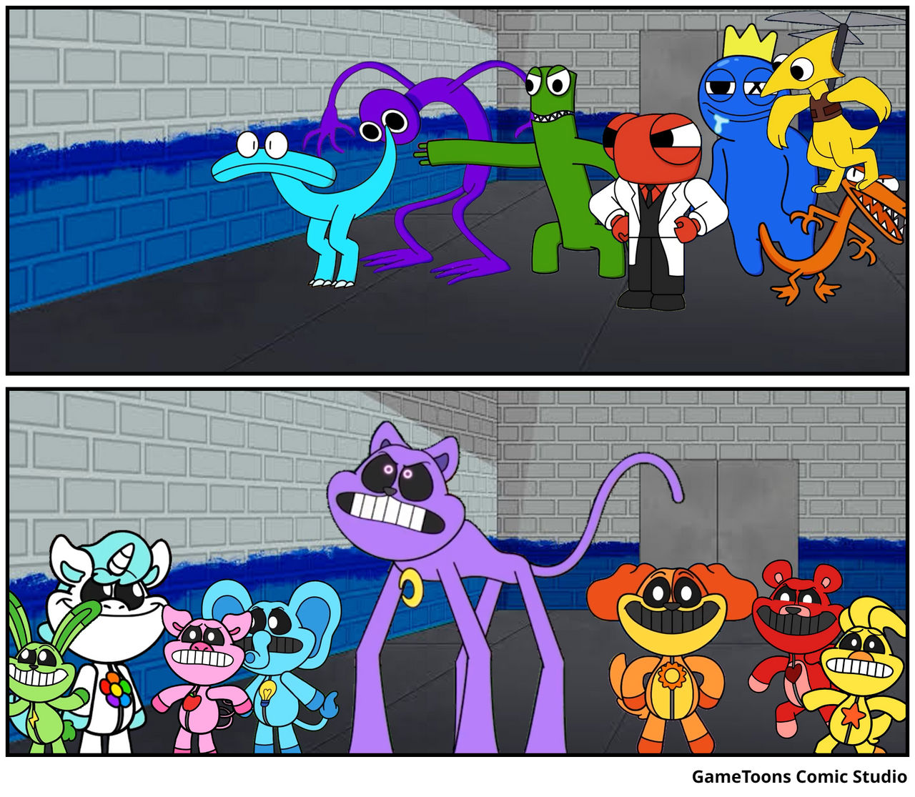The Smiling Critters Vs The Rainbow Friends By Andrewfunart On DeviantArt the-smiling-critters-vs-the-rainbow-friends-by-andrewfunart-on-deviantart