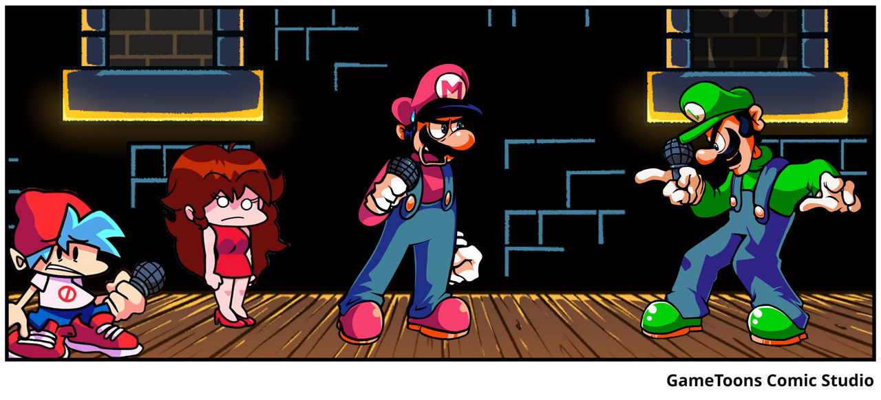 Mario Vs Luigi (FNF Logic) by Andrewfunart on DeviantArt