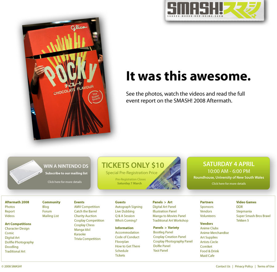 SMASH 2009 Site Design No. 1