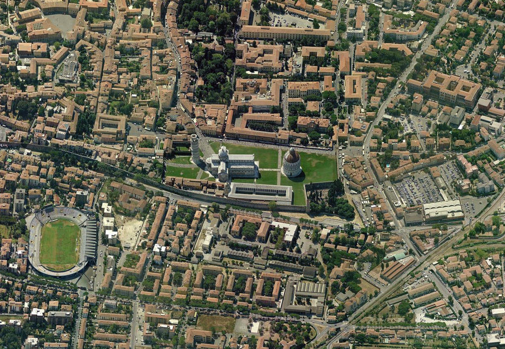 Leaning Tower of Pisa Aerial