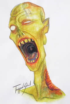 Watercolour zombie