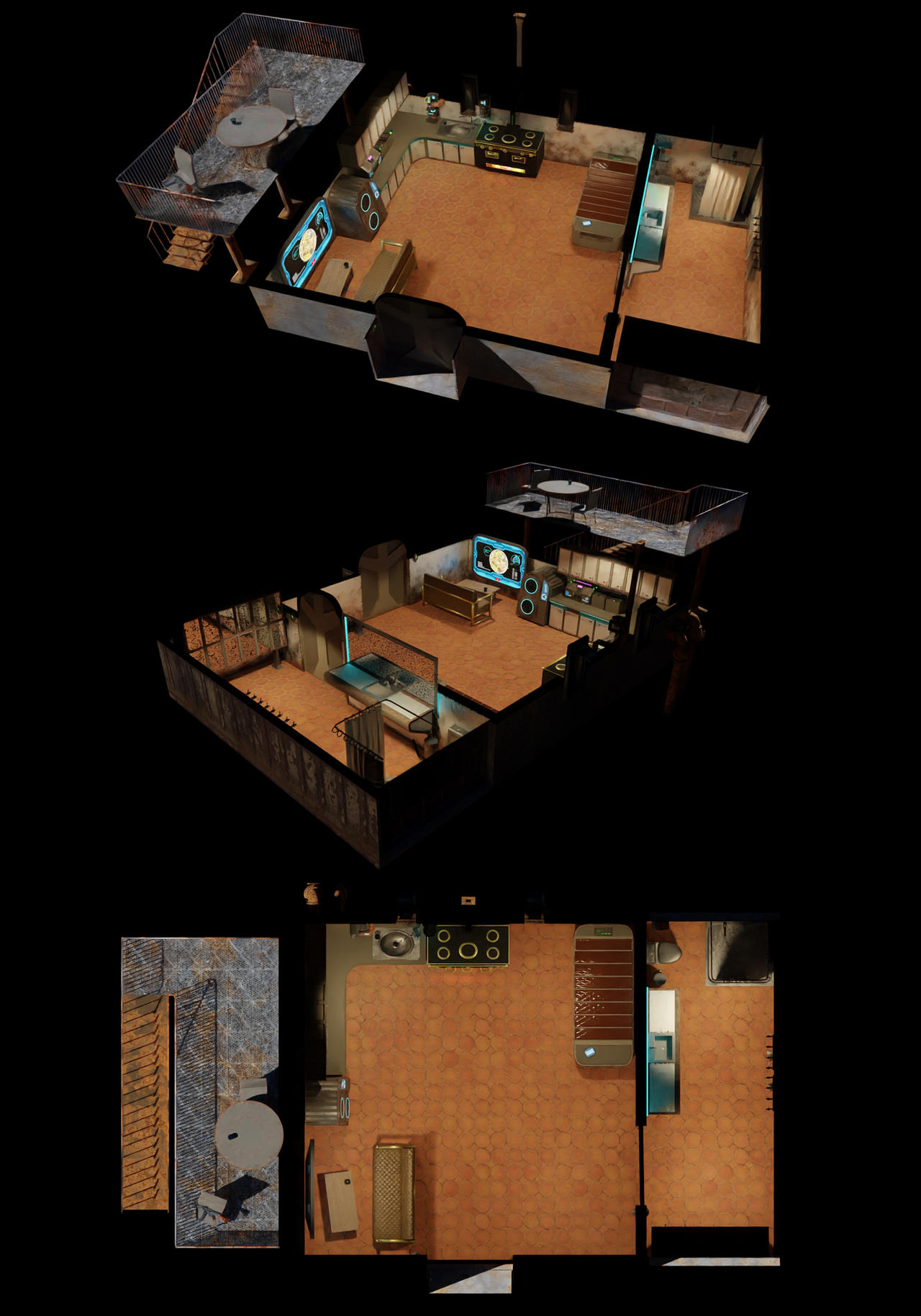 Fallout house concept interior 1 by Elisvara on DeviantArt