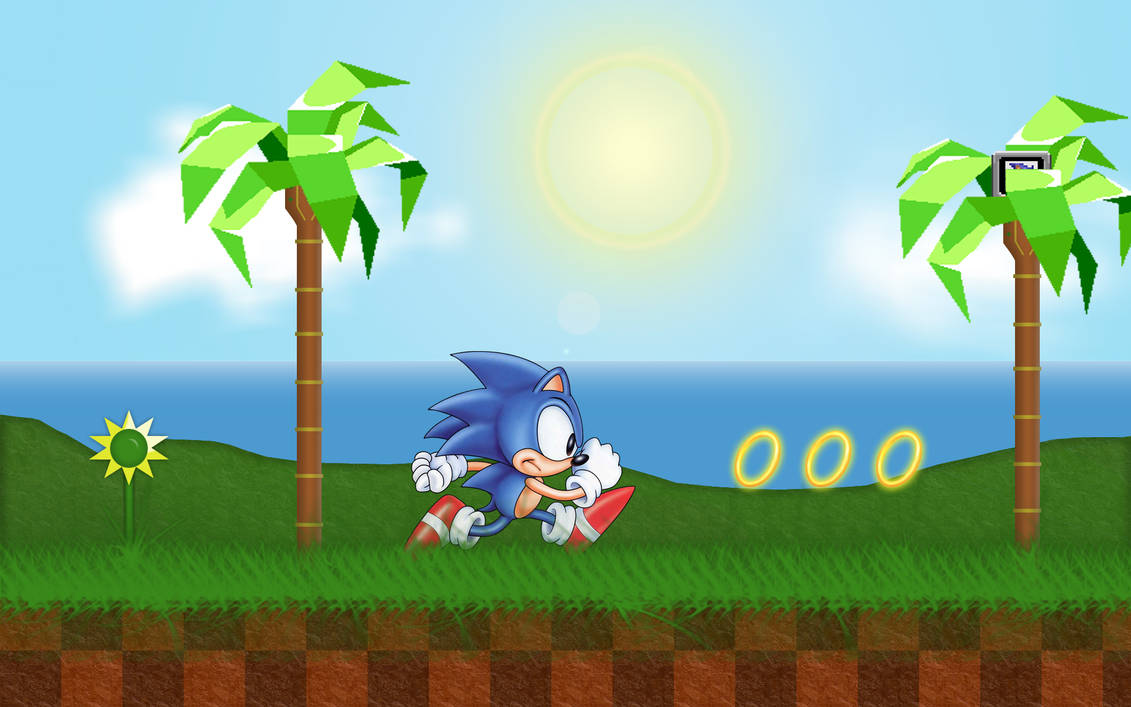 Sonic and Tails in Green Hill Zone by SOLIDCAL on DeviantArt