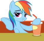 At The Diner With Rainbow Dash by TomFraggle