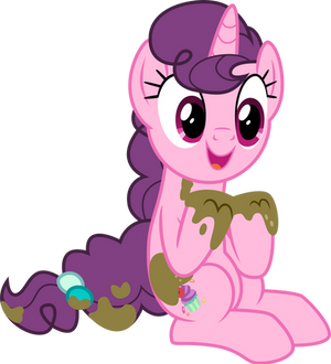 Sugar Belle - Sitting With Joy And Muddy Hooves