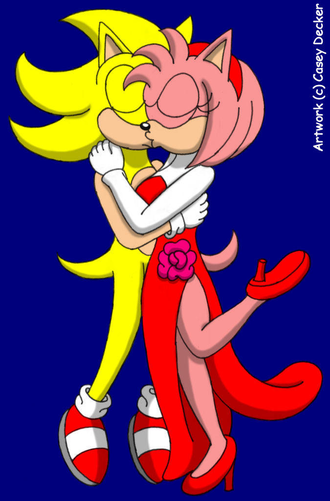 pic Sonic And Amy Kissing Fanart super sonic kissing amy by caseydecker