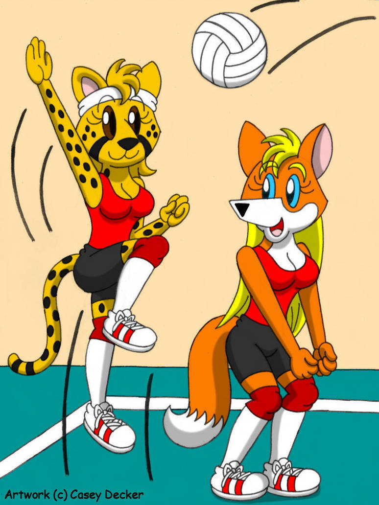Rita and Goldie - Volleyball Match