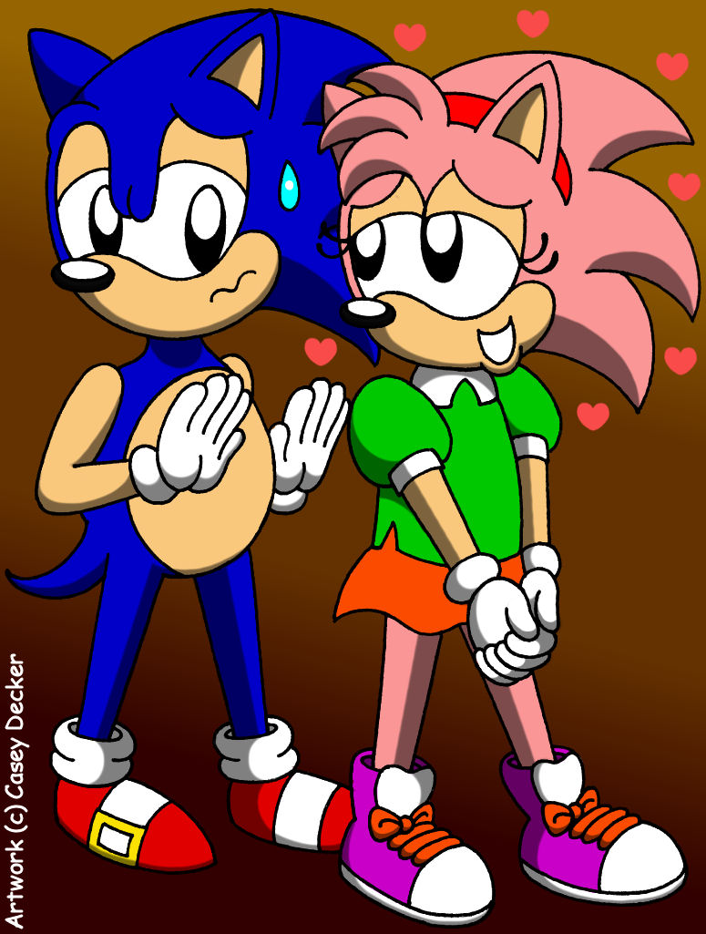 Classic Amy Rose Hugs Classic Sonic by Wbf910 on DeviantArt