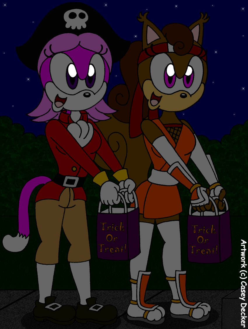 Maureen And Abby Go Trick-Or-Treating