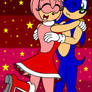 Sonic And Amy: Cute Hedgehog Couple