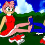 Amy And Sonic's Round Of Footsies