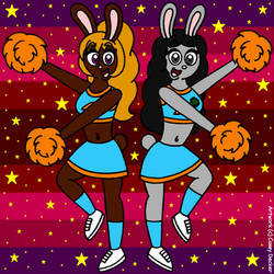 Lydia And Naomi: Cheer Bunny Duo - REQUEST by CoolCSD1986