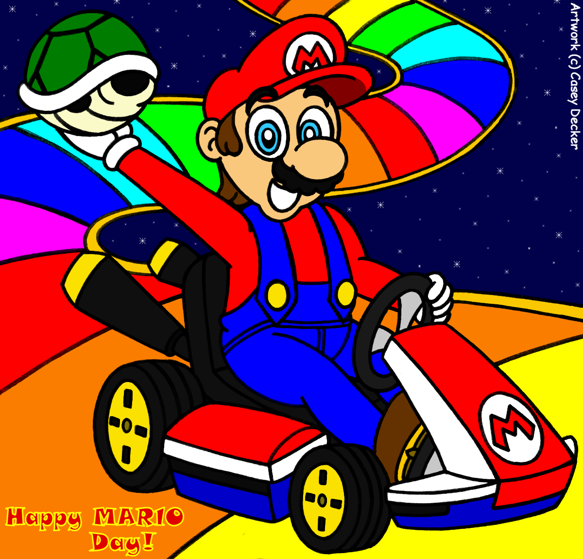 Mario Racing On Rainbow Road - Mar10 Day by CoolCSD1986 on DeviantArt