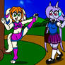 Cheerleader Milla And Student Lilac