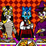 Kathy, Frank, And Abby: Halloween Pizza Party - COMMISSION