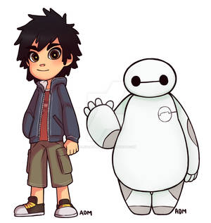 Hiro and Baymax chibi