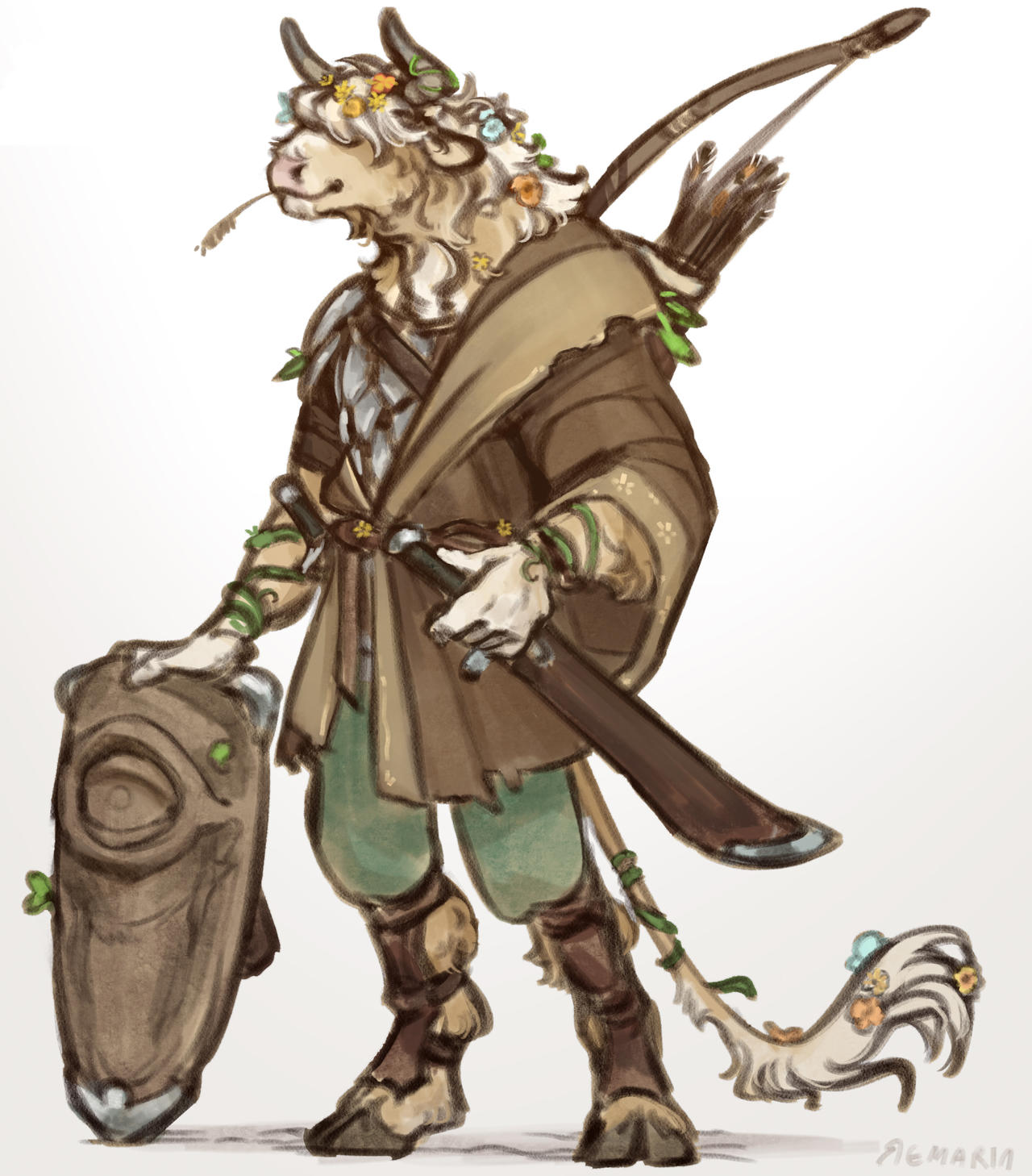 Adoptable closed - Minotaur Ranger by Remarin on DeviantArt