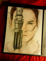 Rey: Star Wars The Force Awakens (portrait)