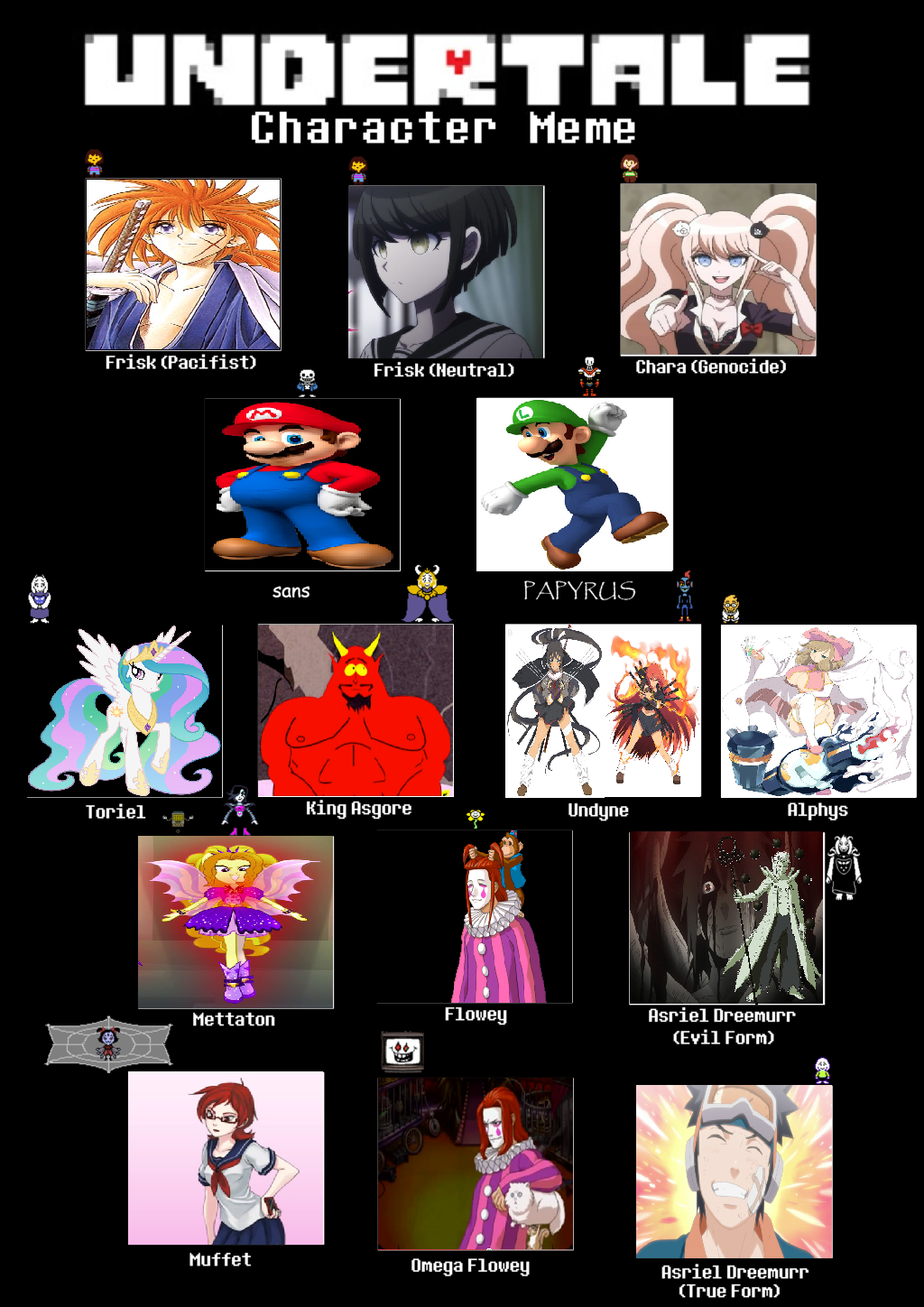 Undertale Character Meme By Nightmareshinigami On Deviantart Undertale Character Meme By Nightmareshinigami On Deviantart