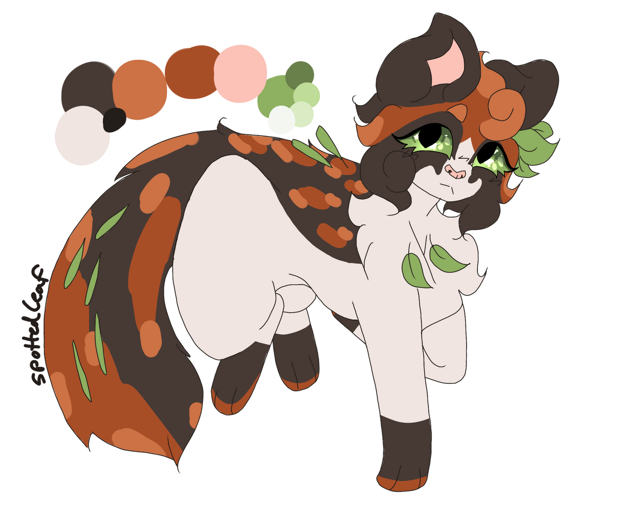 Spottedleaf Sticker SpottedLeaf design by EeveeDrawingIsBack on DeviantArt