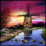Windmill Sunset