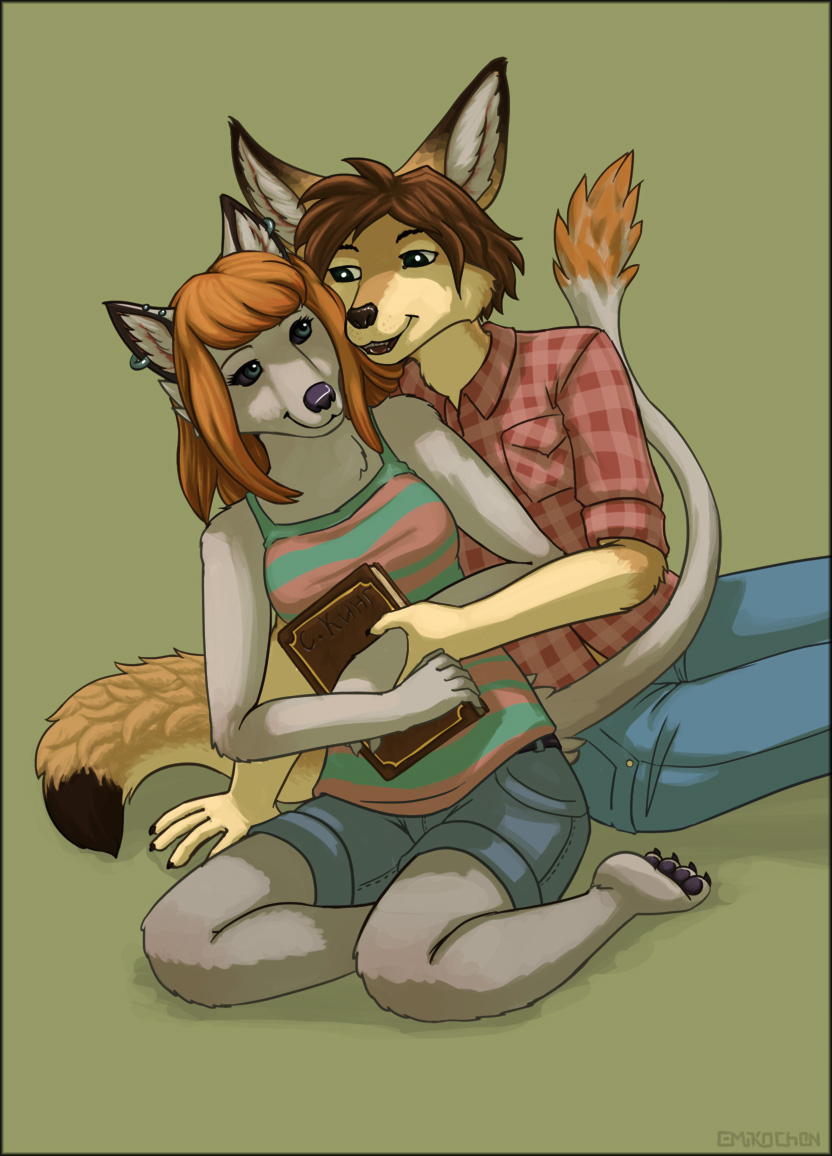 Commission - Reading Couple