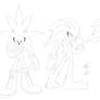 Silver the Hedgehog Line Art