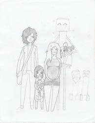 Minecraft family sketch