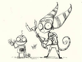 Ratchet and Clank in Tim Burton Style