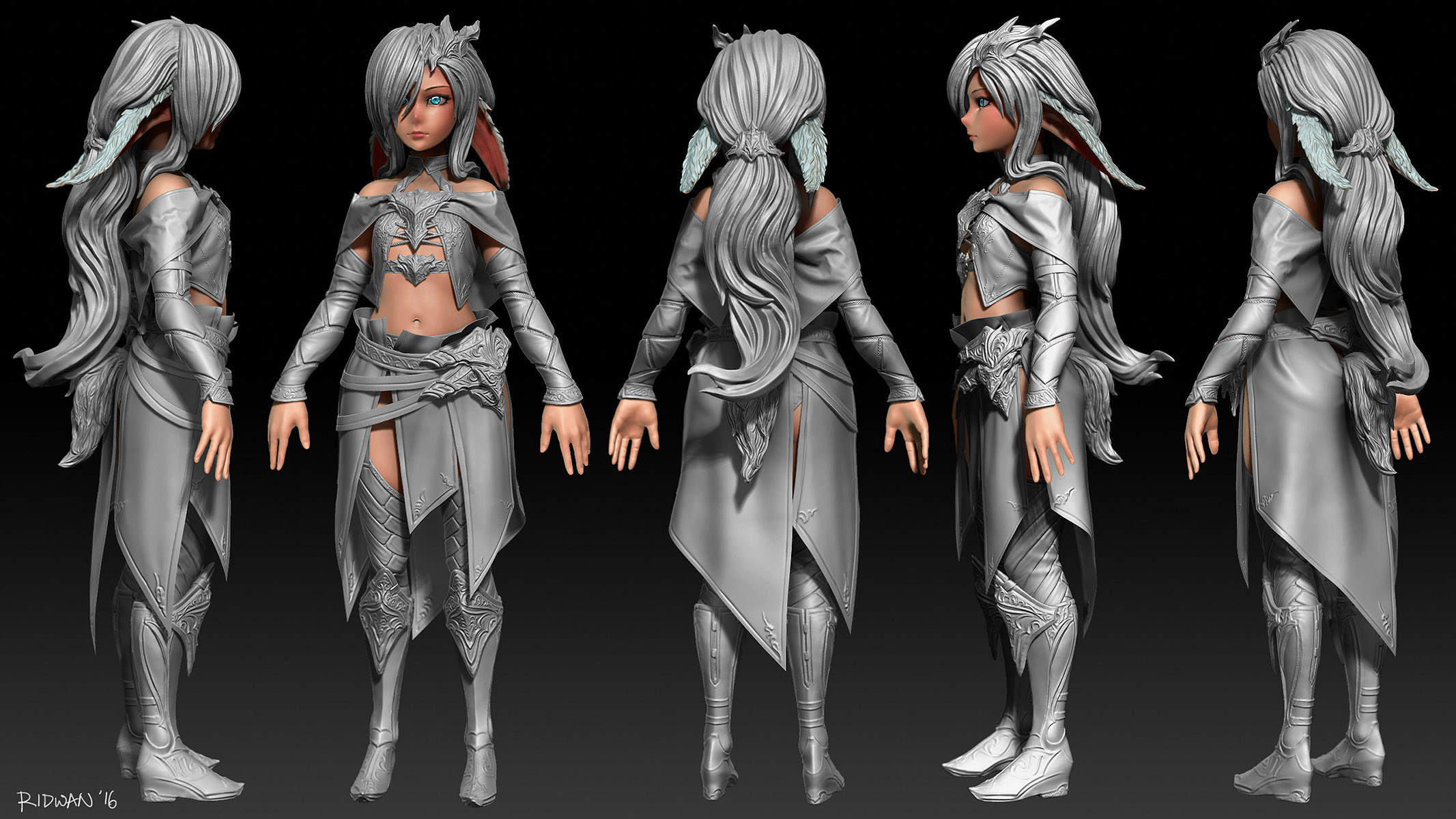 Female Elven Arcane Archer WIP