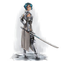 Scifi Female Knight