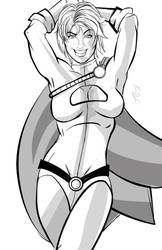 Power Girl- Grayscale