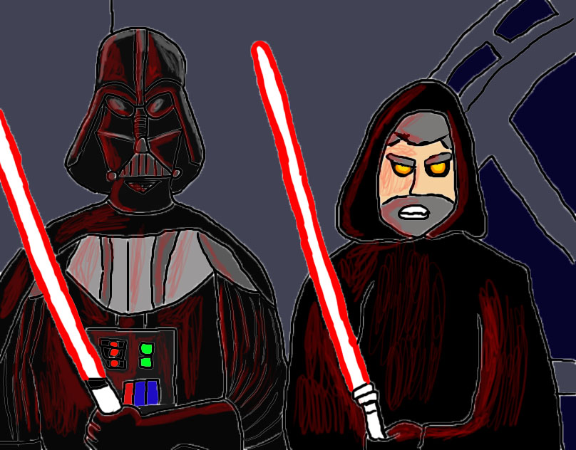 Muslo periódico Continuo Darth Vader Y Luke Skywalker Viejo Dark Side by andyrey38 on DeviantArt