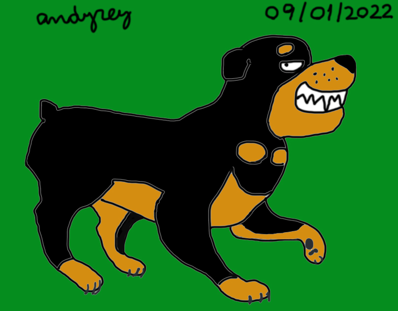 Rottweiler dog fanart digital by andyrey38 on DeviantArt