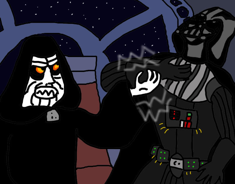 Palpatine Force Chokes Darth Vader by andyrey38 on DeviantArt