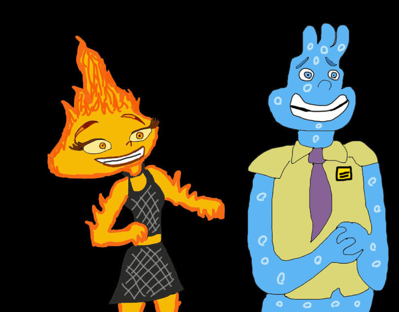 Ember and Wade Elemental pixar by andyrey38 on DeviantArt