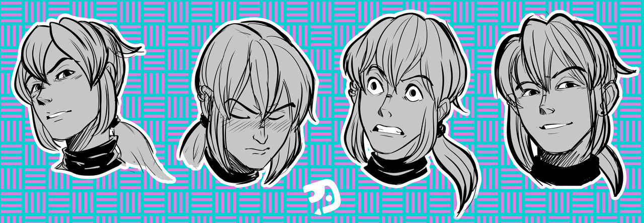Oc Expression Exercise Damien - OC Expression Sheet by DannEvans on DeviantArt