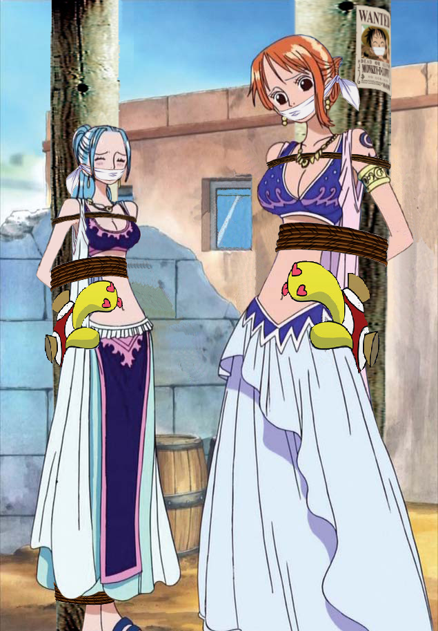 Shuckle lick Vivi and Nami belly button by Graca81 on DeviantArt