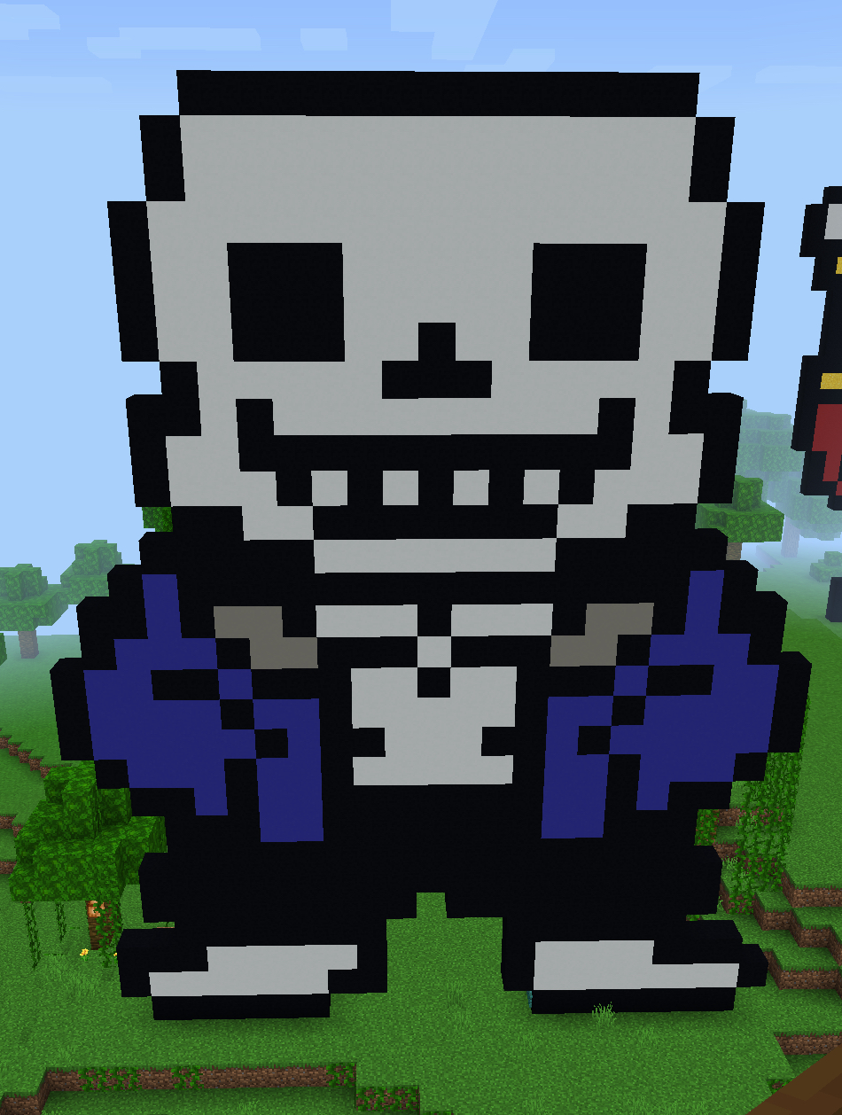 Sans- Minecraft Pixel art by FatFrenzyFoes on DeviantArt