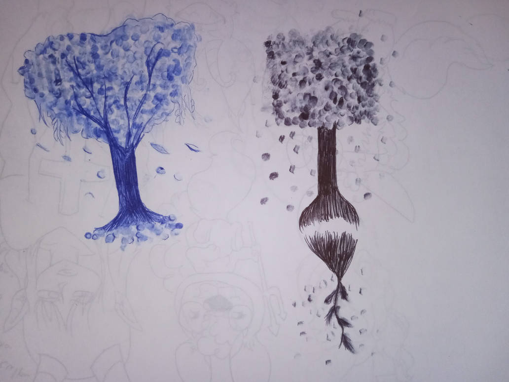 Calming Tree Drawing Pretty and calming trees by Lauryelle on DeviantArt