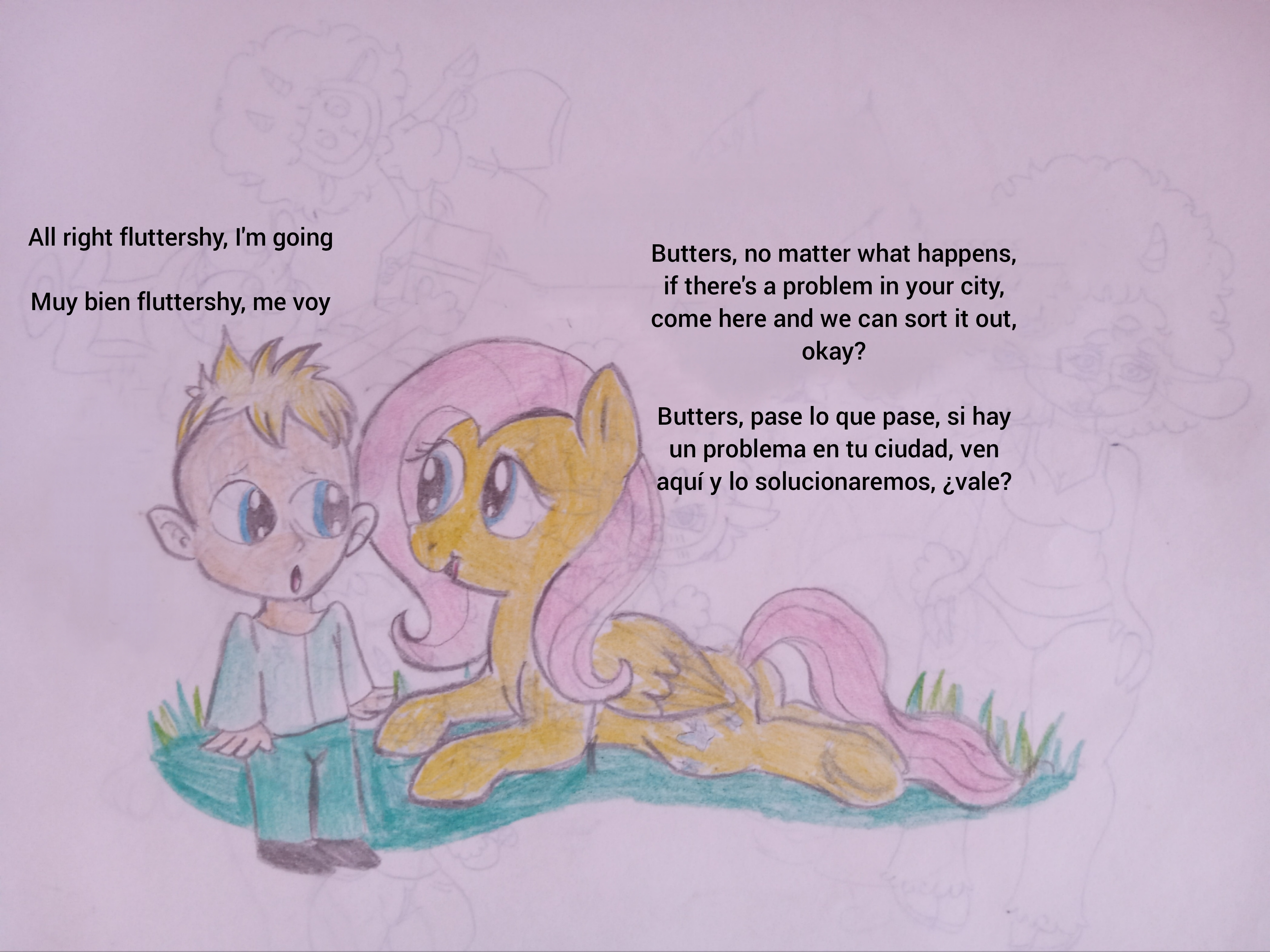 Fluttershy and Butters-Best Friends
