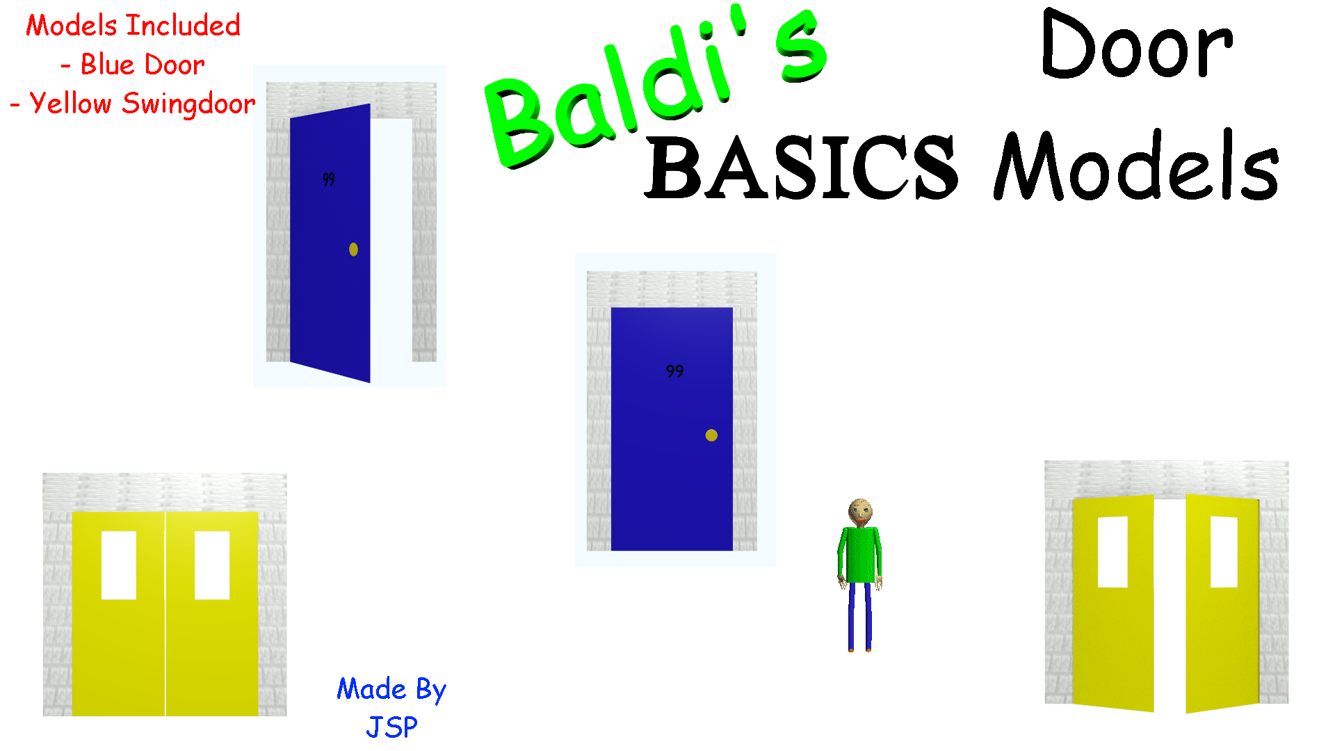 Baldi's Basics Door Models For Blender (V1) by JohnsterSpaceProgram on ...