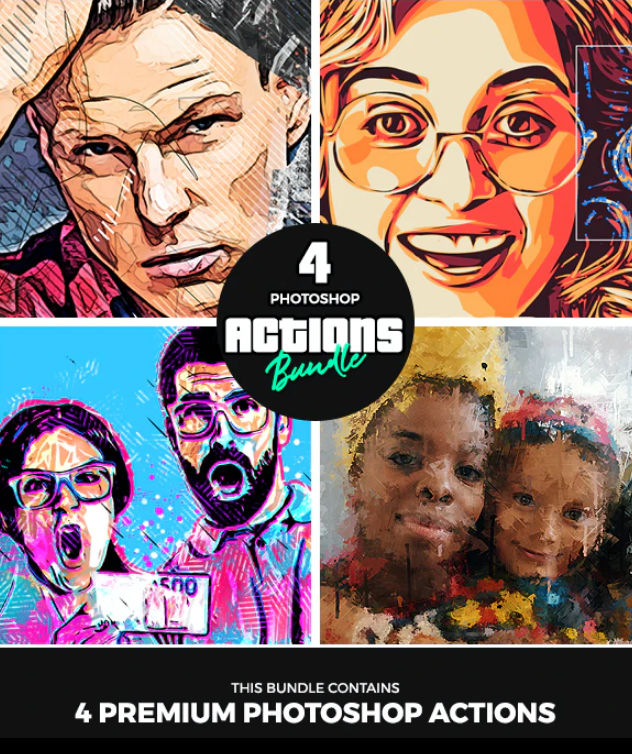 Artist Bundle 3 - Four Photoshop Actions by ihemalaya on DeviantArt