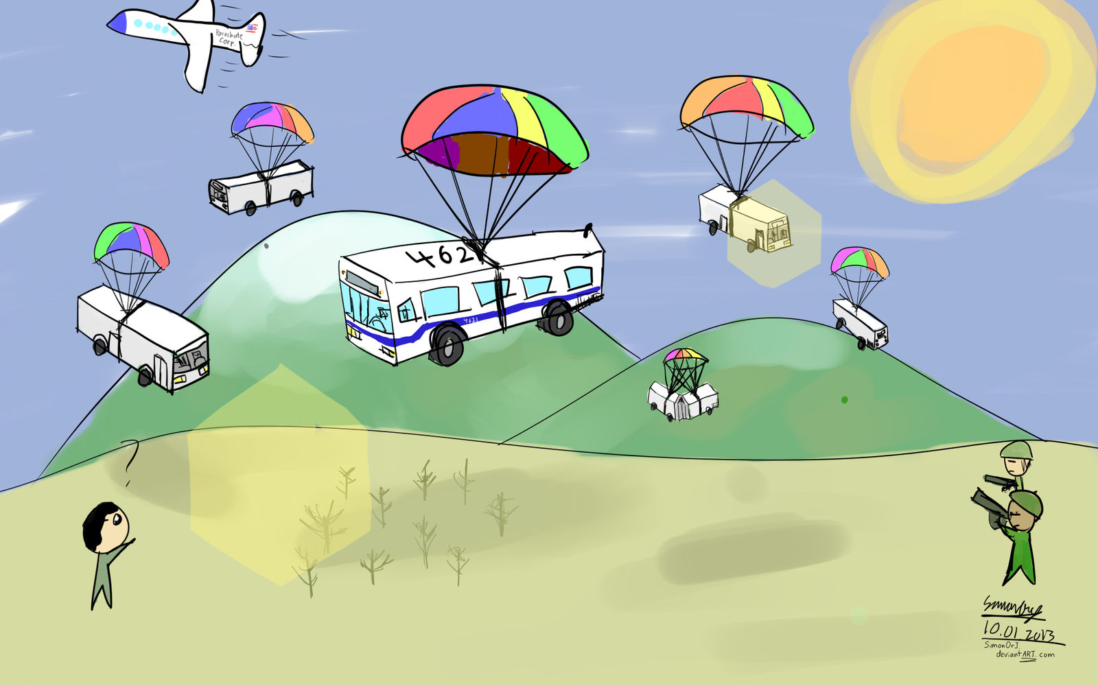 Parachute Buses